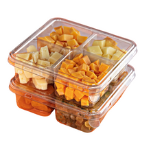 Load image into Gallery viewer, Emb 660ml Petisqueira 4 Div G544 com Tampa Galvanotek c/10un