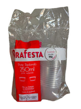 Cargar imagen en el visor de la galería, Pote Redondo Freezer e Micro-ondas 250ml com Tampa Prafesta c/24 un