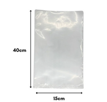 Cargar imagen en el visor de la galería, Saco plástico transparente PP 15x40x0,006 c/1 KG
