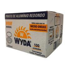Load image into Gallery viewer, Marmitex de Alumínio Nº8 850ml Fechamento Manual Wyda c/100 un