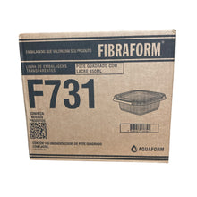 Cargar imagen en el visor de la galería, Pote quadrado transparente 350ml Tampa com Lacre F731 Fibraform c/100un