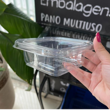 Carregar imagem no visualizador da galeria, Pote Quadrado Transparente 500ml Tampa com Lacre F732 Fibraform c/50 un