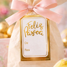 Carregar imagem no visualizador da galeria, Etiquetas Adesivas Feliz Páscoa Lettering Cromus c/100 un