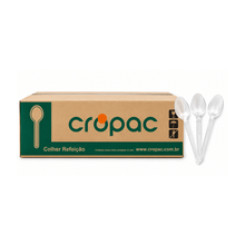 Cargar imagen en el visor de la galería, Colher Refeição Cristal Cropac c/1000 un
