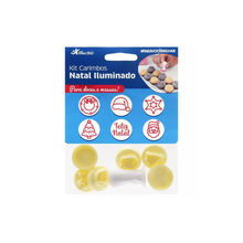 Load image into Gallery viewer, Kit Carimbos Natal Iluminado 2cm Blue Star un