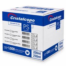 Carregar imagem no visualizador da galeria, Pote Descartável 250ml Transparente Cristalcopo c/1000 un