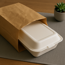 Cargar imagen en el visor de la galería, Saco kraft SOS LISO c/50un tamanho M Pluma