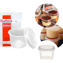 Load image into Gallery viewer, Pote redondo freezer e micro-ondas 350ml com tampa Prafesta c/24un