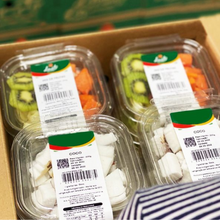 Cargar imagen en el visor de la galería, Pote quadrado transparente 350ml Tampa com Lacre F731 Fibraform c/100un