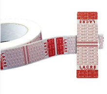 Load image into Gallery viewer, Etiqueta de lacre de segurança inviolável vermelha c/500 un