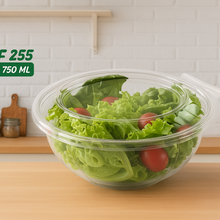 Load image into Gallery viewer, Pote redondo saladeira 750ml Tampa com Lacre F255 Fibraform c/100un