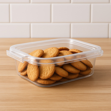 Carregar imagem no visualizador da galeria, Pote quadrado transparente 250ml Tampa com Lacre F730 Fibraform c/100un