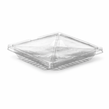 Cargar imagen en el visor de la galería, Bandeja G545 Quadrada 4 Divisórias Cristal Galvanotek c/10