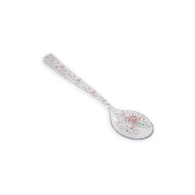 Carregar imagem no visualizador da galeria, Mini Colher Sobremesa 13cm Transparente Glitter Colorido Carber c/50 un