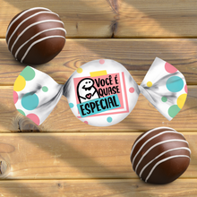 Carregar imagem no visualizador da galeria, Embalagem para Trufa Flork 14,5x15,5cm Branco Carber c/100 un