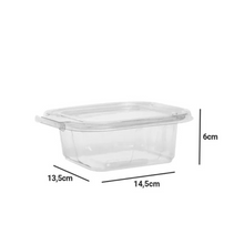 Carregar imagem no visualizador da galeria, Pote Quadrado Transparente 500ml Tampa com Lacre F732 Fibraform c/50 un