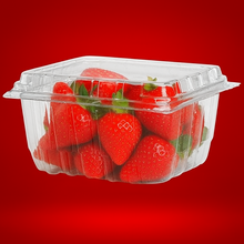 Cargar imagen en el visor de la galería, Pote Retangular Transparente 500ml sem Furo F112 Fibraform c/200 un