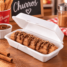 Cargar imagen en el visor de la galería, Hamburgueira de Isopor para Churros HF04 Fibraform c/400 un
