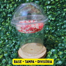 Load image into Gallery viewer, Copo Bolha 400ml G840 com Tampa G800 + Divisória G810 Galvanotek c/50 un