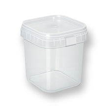 Carregar imagem no visualizador da galeria, Pote Quadrado Transparente 220ml Tampa com Lacre c/100 un