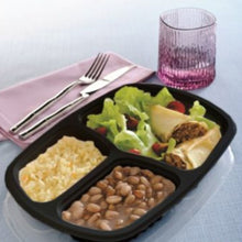 Load image into Gallery viewer, Pote Retangular 3 Divisórias 1150ml G330 Preta Galvanotek c/50 un