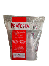 Carregar imagem no visualizador da galeria, Pote retangular freezer e micro-ondas 350ml com tampa Prafesta c/144un
