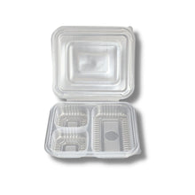 Carregar imagem no visualizador da galeria, Pote Retangular 3 Divisórias 810ml G323 Galvanotek c/50 un