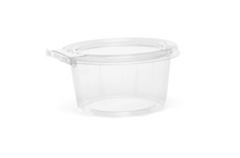 Cargar imagen en el visor de la galería, Pote redondo transparente 500ml Tampa com Lacre F771 Fibraform c/100un