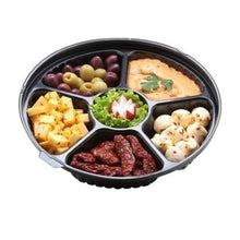 Cargar imagen en el visor de la galería, Petisqueira 5 divisórias Preta 1.000ml G550 Galvanotek c/10 un