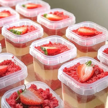 Cargar imagen en el visor de la galería, Pote Quadrado Transparente 220ml Tampa com Lacre c/20 un