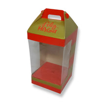Carregar imagem no visualizador da galeria, Caixa Maleta com Visor para Ovo Vertical 250g Doce Cacau Cromus c/6 un