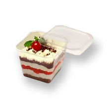 Load image into Gallery viewer, Pote quadrado freezer e micro-ondas 250ml com tampa Prafesta c/20 un