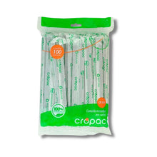 Carregar imagem no visualizador da galeria, Canudo Sachê Mexedor Biodegradável Preto 5,8mm CB534 Cropac c/12x100 un