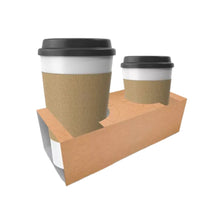 Cargar imagen en el visor de la galería, Suporte Papelão para 2 Copos Destacável Delivery c/50 un