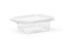 Cargar imagen en el visor de la galería, Pote quadrado transparente 350ml Tampa com Lacre F731 Fibraform c/100un