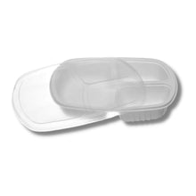 Load image into Gallery viewer, Pote Retangular 3 Divisórias 1150ml G330 Branca Galvanotek c/10 un