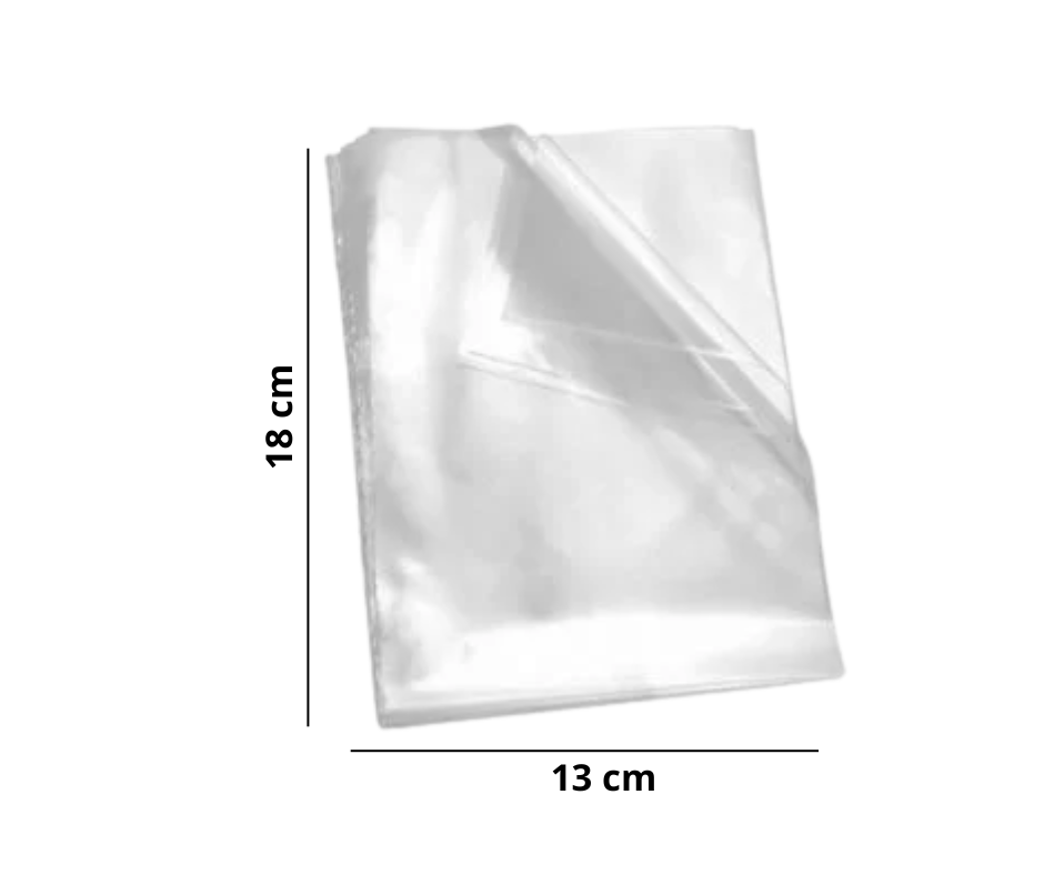 Saco plástico transparente PP 13x18x0,006 c/1 KG