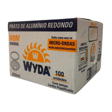 Load image into Gallery viewer, Marmitex de Alumínio Nº8 850ml Fechamento Manual Wyda c/100 un
