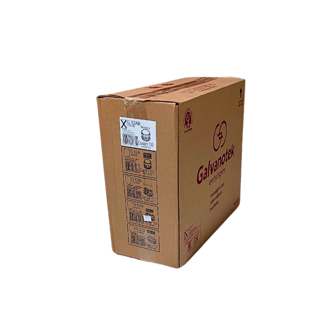 Embalagem para 700g G32AB Branca com Tampa Baixa Galvanotek c/100 un