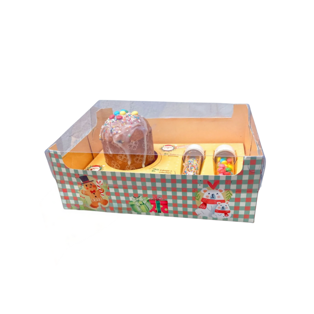 Caixa Encanto Panetone Mini Confeiteiro Magia 100g C3943 Ideia c/10 un