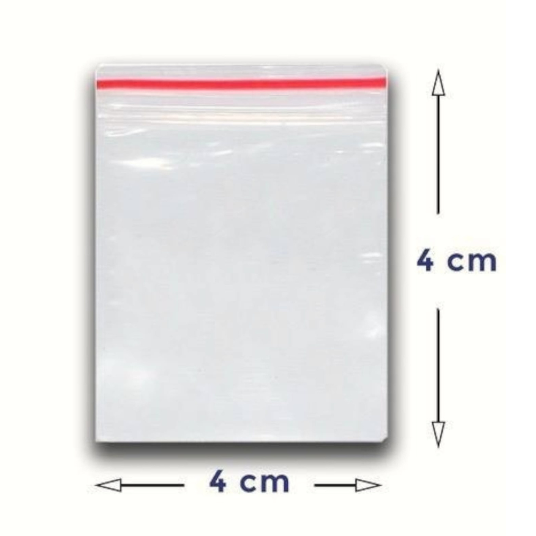 Saco Plástico Zip Lock Nº00 4x4cm c/1000 un – Rei Embalagens Online
