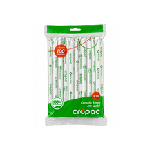 Load image into Gallery viewer, Canudo Sachê Biodegradável 8mm CB530 Cropac c/12x100 un
