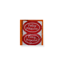 Carregar imagem no visualizador da galeria, Etiquetas Adesivas Feliz Páscoa Vermelho Oval Cromus c/100 un
