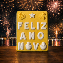 Load image into Gallery viewer, Forma Acetato Simples Placa Feliz Ano Novo 188 BWB un
