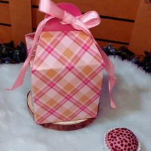Carregar imagem no visualizador da galeria, Caixa para docinhos Pink Plaid Carber  c/10 un
