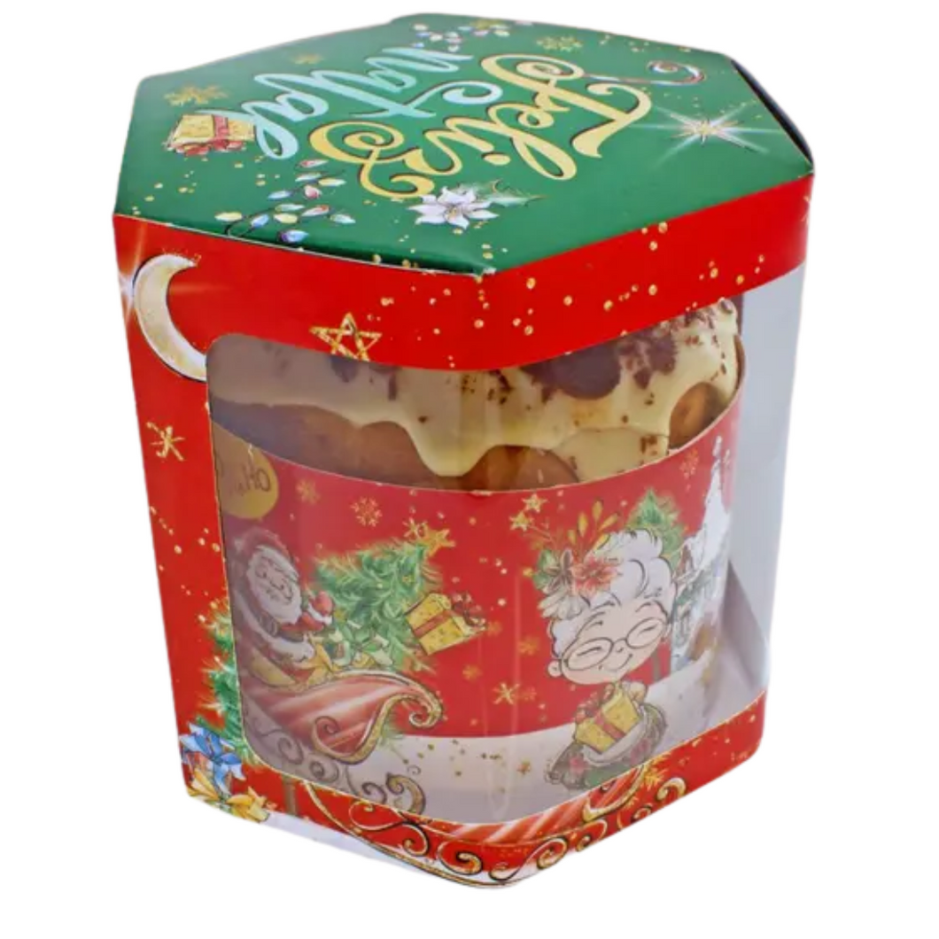 Caixa Sextavada Panetone 500g Polo Norte C3931 Ideia c/10 un