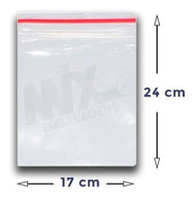 Cargar imagen en el visor de la galería, Saco Plástico Zip Lock Nº08 17x24cm c/1000 un
