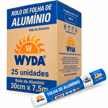 Load image into Gallery viewer, Rolo de Papel Alumínio 30x7,5m Wyda c/25 un
