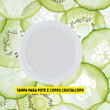 Carregar imagem no visualizador da galeria, Tampa Plástica T100 Para Copos 150/180/200ml e Pote 100ml Cristalcopo c/2000 un
