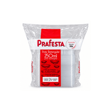 Carregar imagem no visualizador da galeria, Pote retangular freezer e micro-ondas 250ml com tampa Prafesta c/144un
